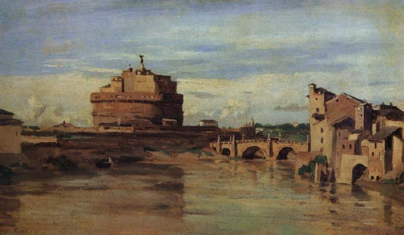 Corot Camille The castle of Sant Angelo and the Tiber oil painting picture